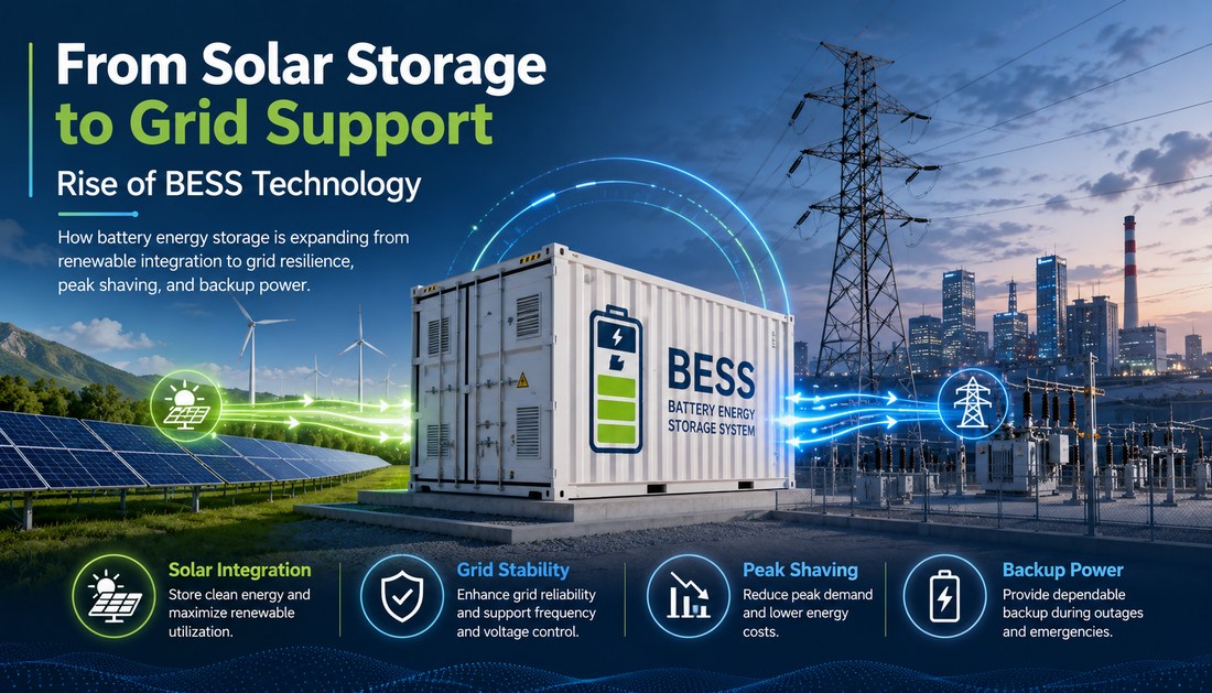 From Solar Storage to Grid Support: Rise of BESS Technology