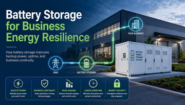 Battery Storage for Business Energy Resilience - Solar Charging Battery