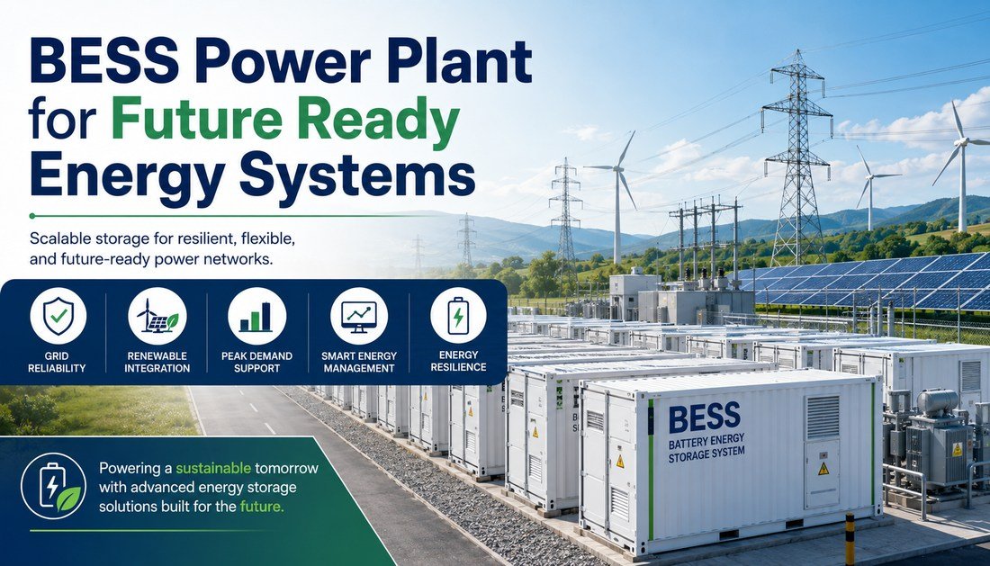 BESS Power Plant for Future Ready Energy Systems - Solar Charging Battery