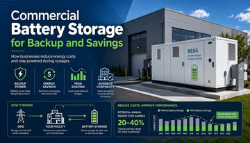 Commercial Battery Storage for Backup and Savings - Solar Charging Battery