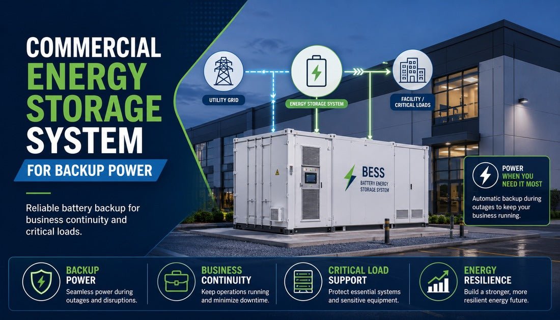 Commercial Energy Storage System for Backup Power - Solar Charging Battery
