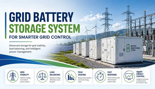 Grid Battery Storage System for Smarter Grid Control - Solar Charging Battery