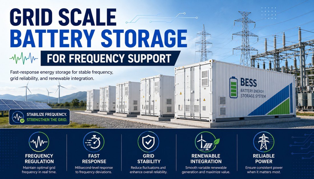 Grid Scale Battery Storage for Frequency Support - Solar Charging Battery