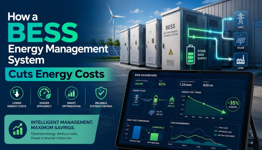 How a BESS Energy Management System Cuts Energy Costs - Solar Charging Battery
