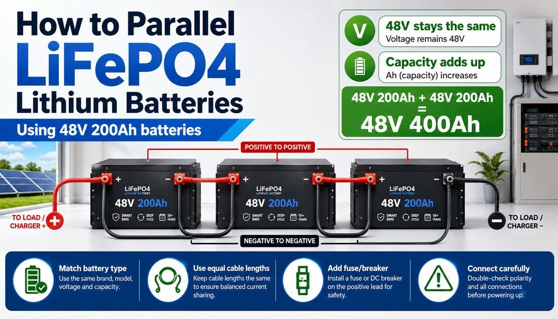 How to Parallel Lifepo4 Lithium Batteries - Solar Charging Battery