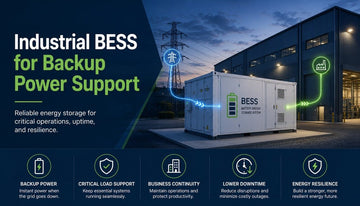 Industrial BESS for Backup Power Support - Solar Charging Battery
