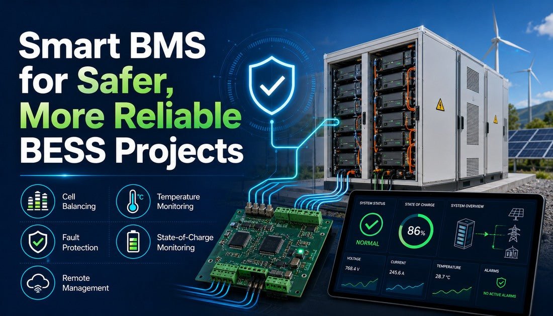 Smart BMS for Safer, More Reliable BESS Projects - Solar Charging Battery