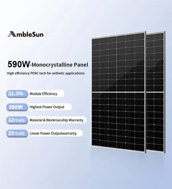 590W Solar Panel | Monocrystalline Panel - Solar Charging Battery