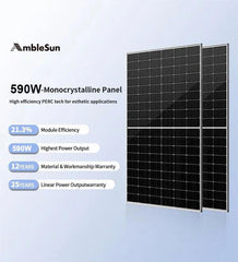 590W Solar Panel | Monocrystalline Panel - Solar Charging Battery